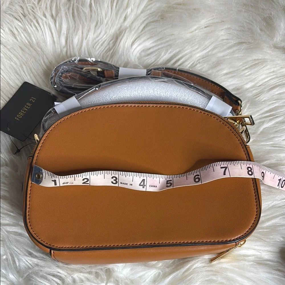 Forever 21 Brown and Gold Dome Crossbody Bag